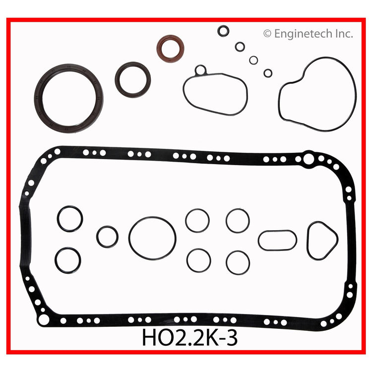 Enginetech HO2.2K-3 Engine Full Gasket Set for Honda and Isuzu Vehicles