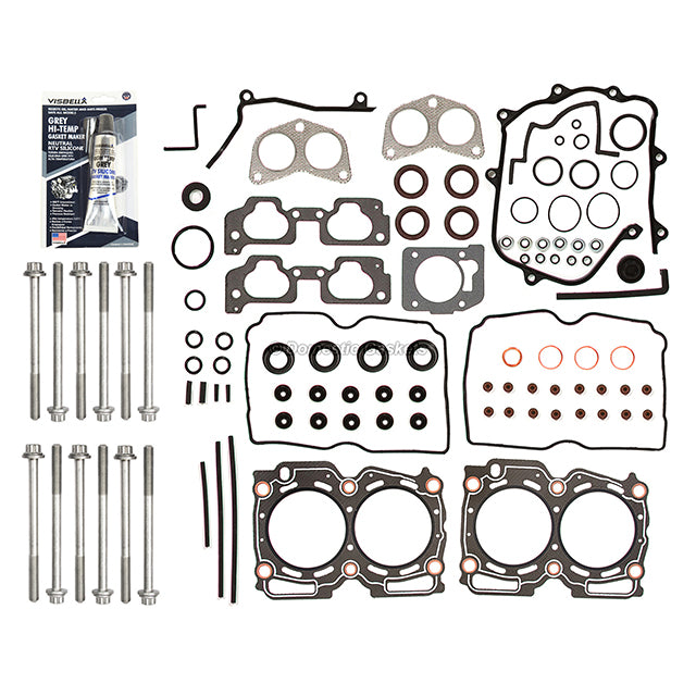 Fits 99-03 Subaru 2.5L SOHC Head Gasket Bolts Set Intake Exhaust Valves EJ25