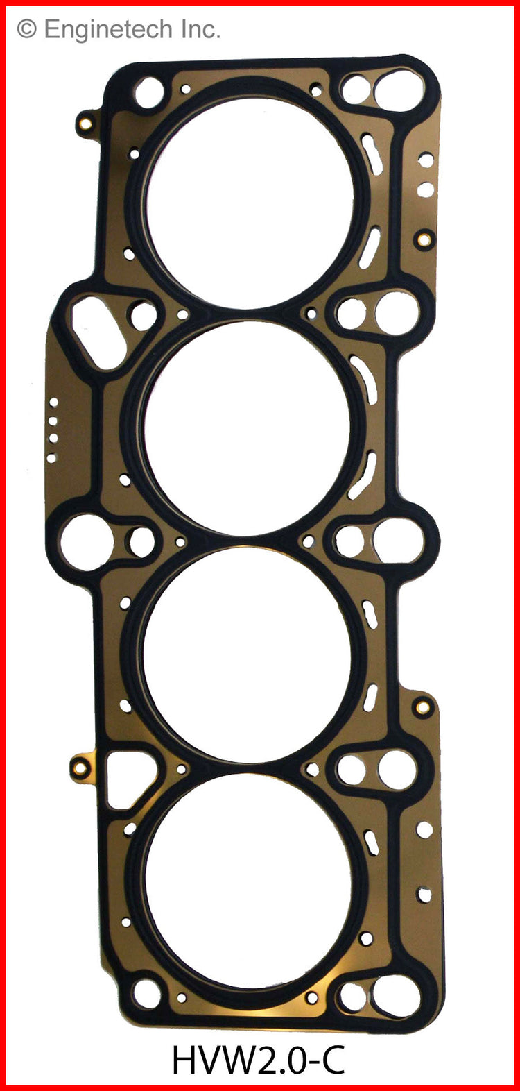 Enginetech HVW2.0-C Engine Cylinder Head Gasket for Volkswagen and Audi Vehicles