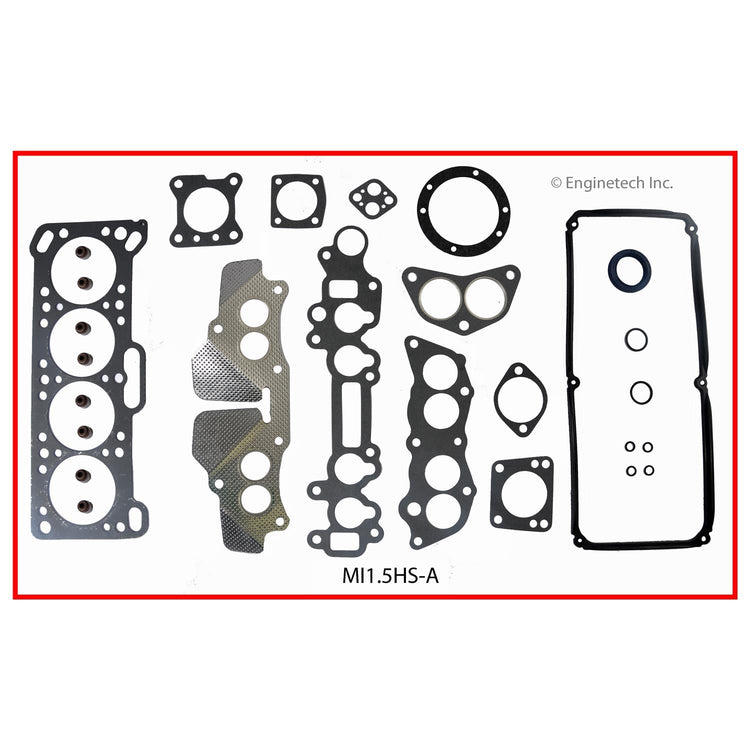 Enginetech Engine Full Gasket Set for Hyundai and Mitsubishi Vehicles (Part HY1.5K-1)