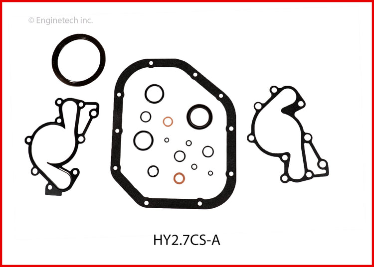 Enginetech HY2.7CS-A Engine Lower End Gasket Set for Hyundai and Kia Vehicles