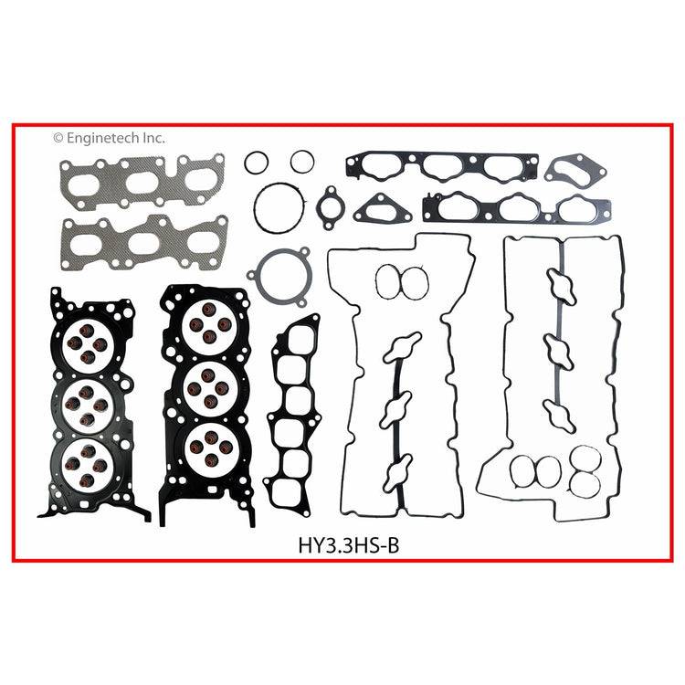 Enginetech HY3.3HS-BWB Engine Cylinder Head Gasket Set for Hyundai and Kia Vehicles