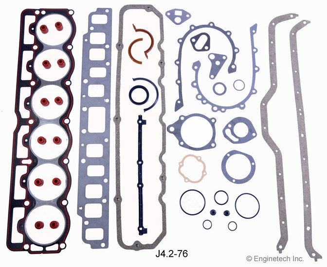 Enginetech J4.2-76 Engine Full Gasket Set for Jeep and American Motors Vehicles