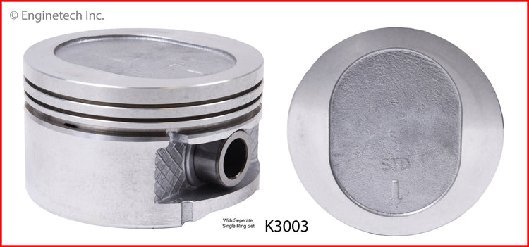Enginetech K3003(6)P.50 Engine Piston Kit with Separate Full Ring Stack for Chrysler Models