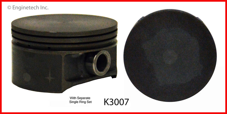 Enginetech K3007(6)P.50 Engine Piston Kit with Full Ring Stack for Chrysler Models