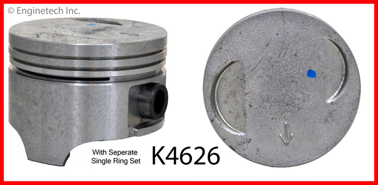 Enginetech K4626(4)P.50 Engine Piston Kit with Full Ring Stack for Suzuki Models