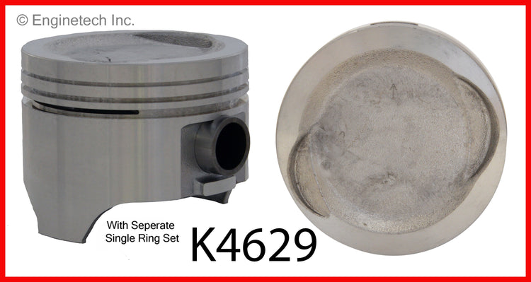 Enginetech K4629(4)PSTD Engine Piston Kit with Full Ring Stack for Suzuki Sidekick & Geo Tracker