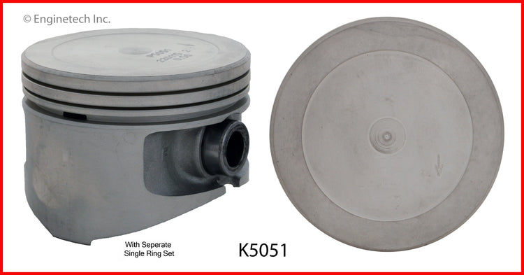 Enginetech K5051(4)P.75 Engine Piston Kit with Full Ring Stack for Dodge Neon and Chrysler Cirrus