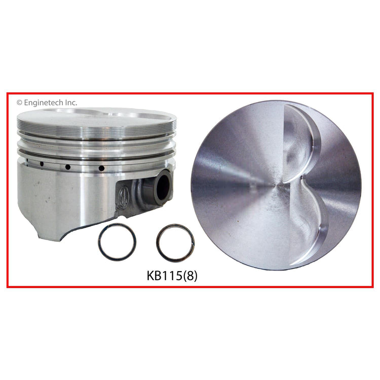 Enginetech KB115(8)030 High Performance Keith Black Engine Piston Set Without Rings