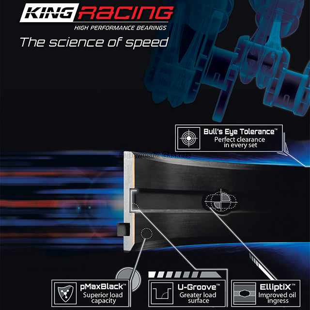 King Racing Main Rod Bearings for Honda Acura F22A1 A4 A6 F22B1 B2 H22A1 H23A1