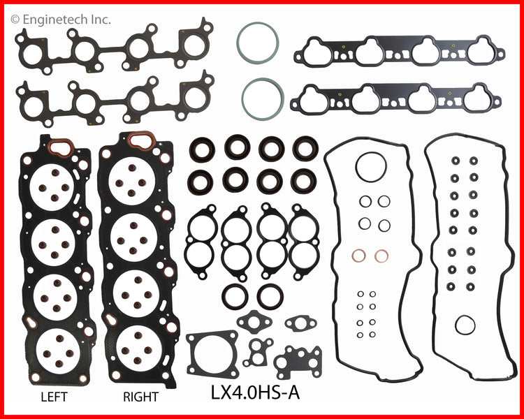 Enginetech LX4.0HS-A Engine Cylinder Head Gasket Set for Lexus LS400 and SC400