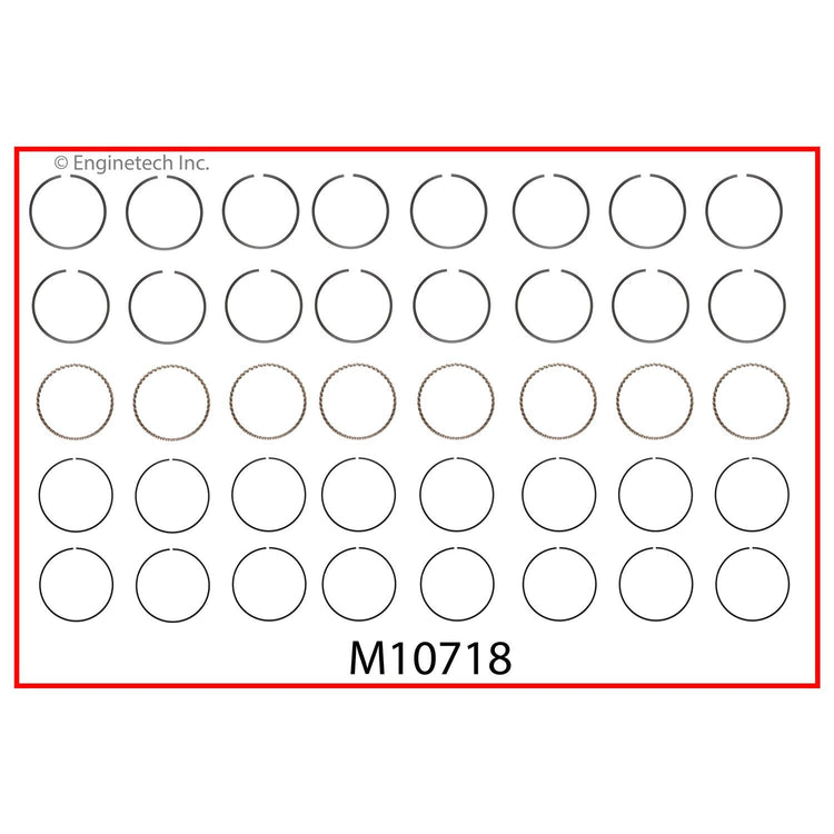 Enginetech M10718-035 Engine Premium Piston Ring Complete Set for 1959-1960 Chrysler and Dodge Models