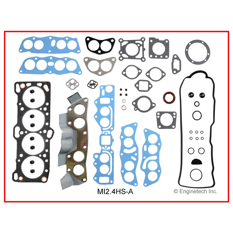 Enginetech Engine Full Gasket Set for Mitsubishi and Dodge Ram 50 Vehicles - Part MI2.4K-2