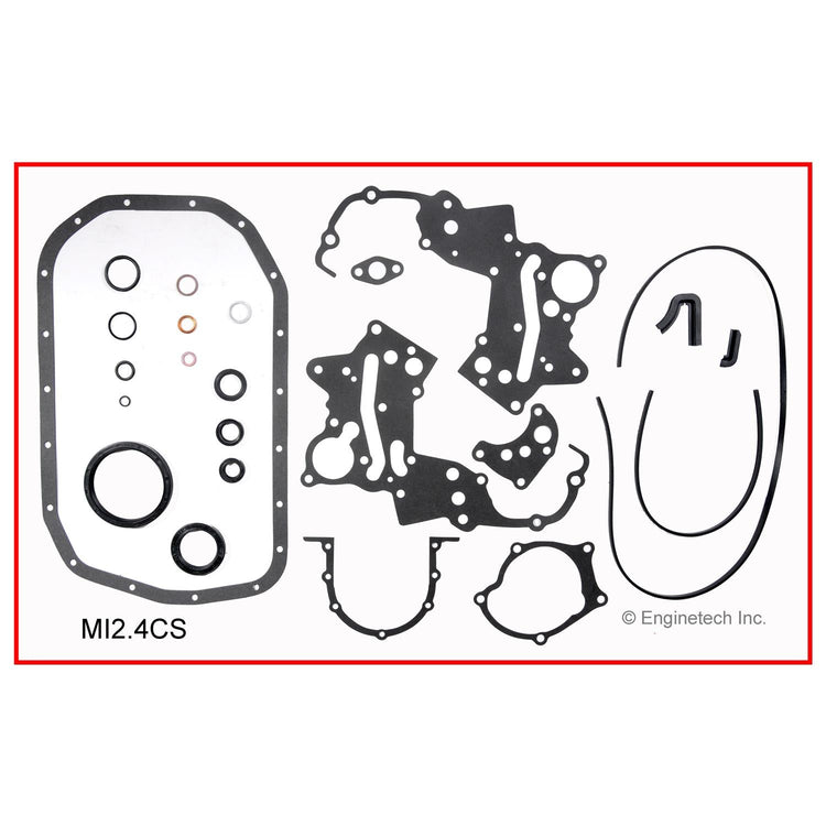 Enginetech Engine Full Gasket Set for Mitsubishi and Dodge Ram 50 Vehicles - Part MI2.4K-2