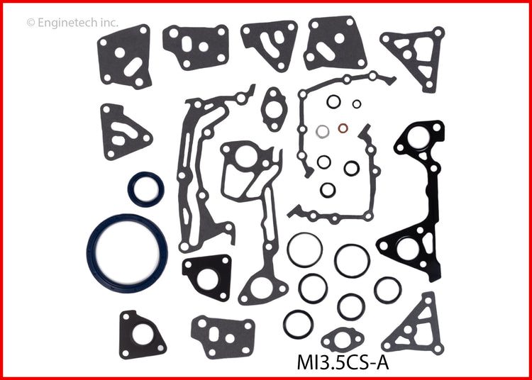 Enginetech MI3.5CS-A Engine Lower End Gasket Set for Mitsubishi and Dodge Vehicles
