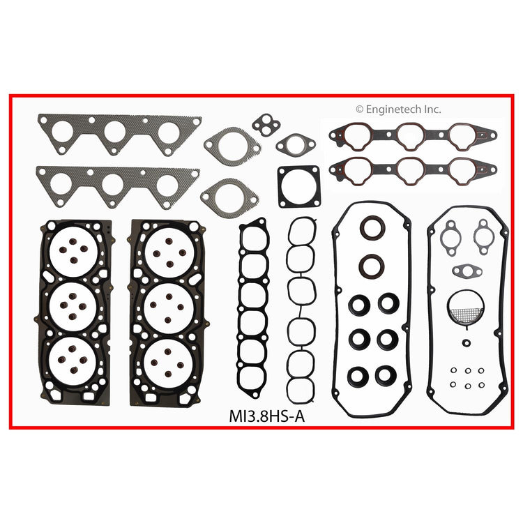 Enginetech Mitsubishi MI3.8HS-A Engine Cylinder Head Gasket Set for Mitsubishi Cars and Trucks