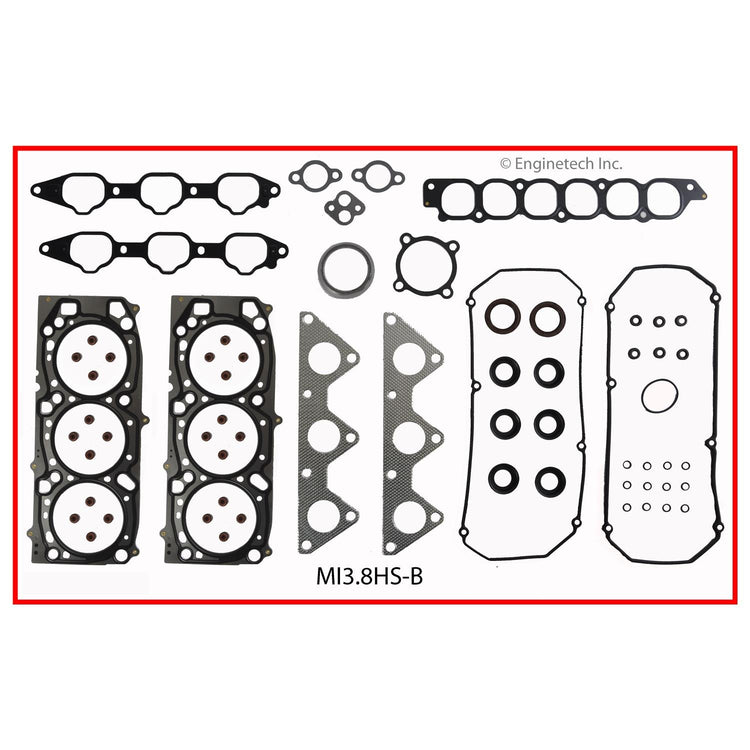 Enginetech Mitsubishi MI3.8HS-B Engine Cylinder Head Gasket Set for Eclipse and Galant