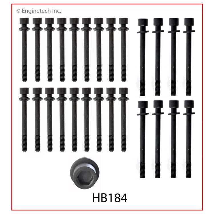 Enginetech Engine Cylinder Head Gasket Set for Nissan 200SX and Maxima with Head Bolts (Part Number: NI3.0HS-DWB)