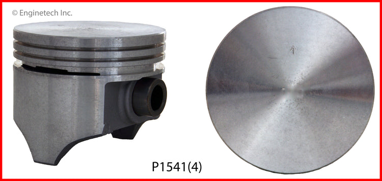 Enginetech P1541(4)030 Engine Piston Set Without Rings for Ford Tempo (1984-1993)