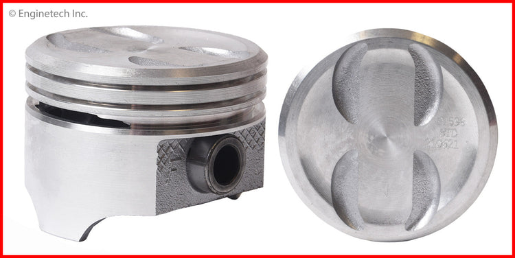 Enginetech P1598(8)030 Engine Piston Set Without Rings for Chevrolet, Buick, Cadillac Models