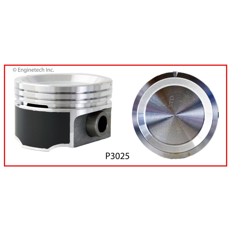 Enginetech P3025(6).50 Engine Piston Set Without Rings for Buick Century and Regal