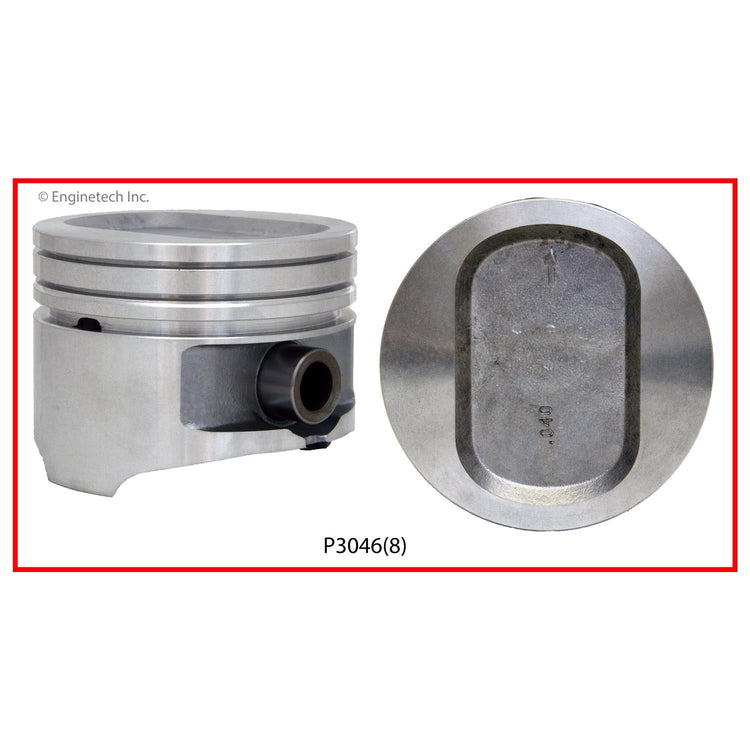 Enginetech P3046(8)060 Engine Piston Set Without Rings for Ford Bronco (1978-1987)