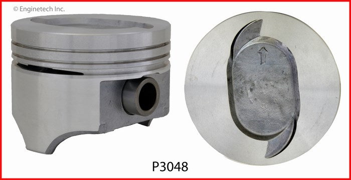 Enginetech P3048(8)040 Engine Piston Set Without Rings for Ford F-250 and F-350 (1992-1997)