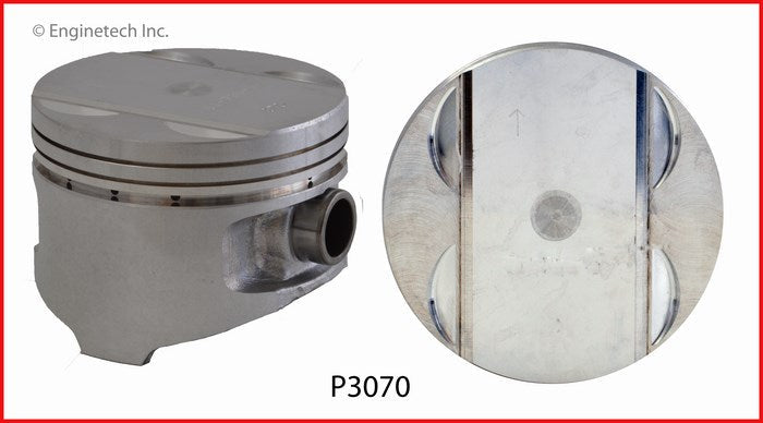 Enginetech P3070(4)STD Engine Piston Set Without Rings for Chrysler and Dodge Vehicles