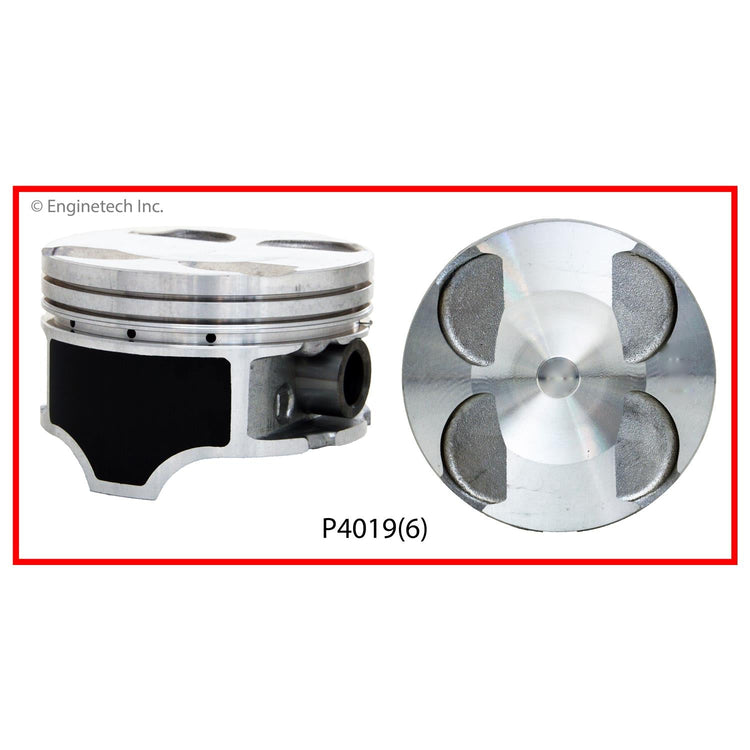 Enginetech P4019(6).50 Engine Piston Set Without Rings for Mazda 626 (1998-2002)