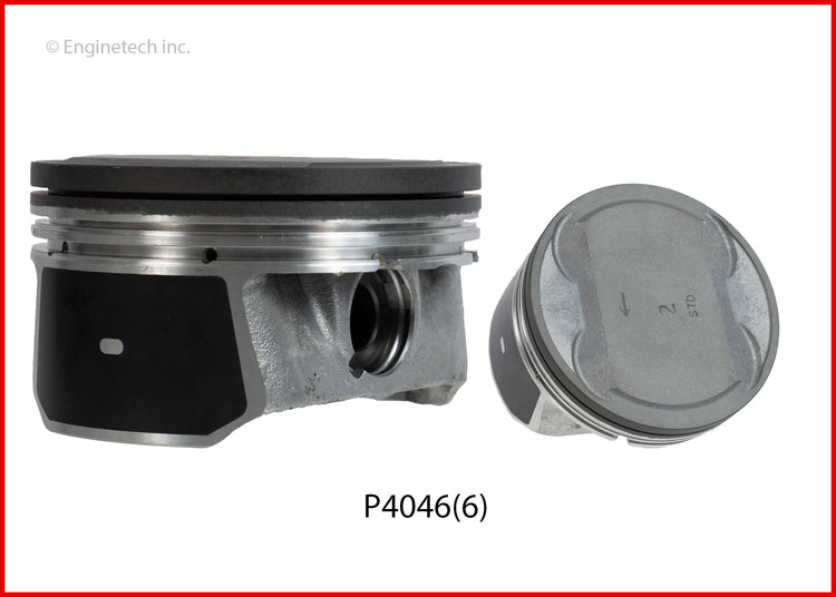 Enginetech P4046(6).75 Engine Piston Set Without Rings for Ford Models