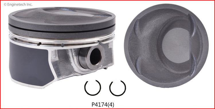 Enginetech P4174(4)STD Engine Piston Set Without Rings for Kia and Hyundai Vehicles