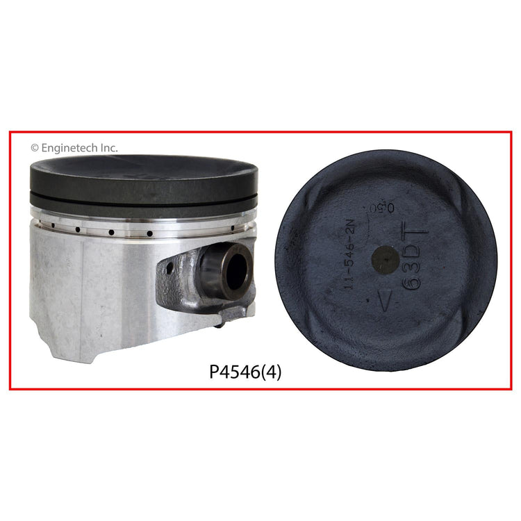 Enginetech P4546(4).50 Engine Piston Set Without Rings for Mitsubishi Eclipse and Plymouth Laser
