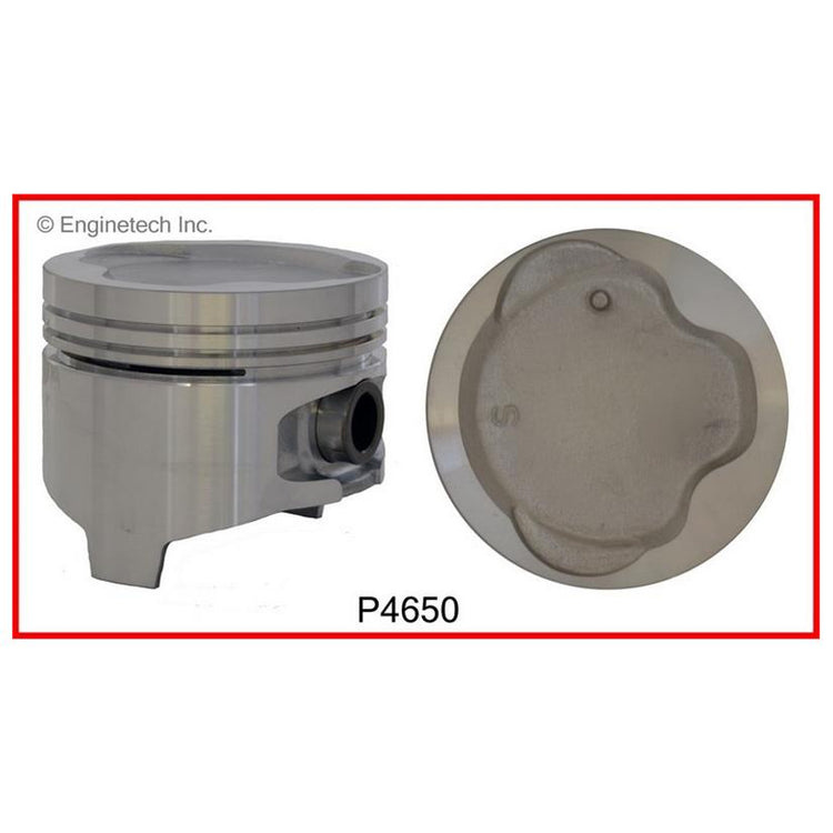 Enginetech P4650(4)STD Engine Piston Set Without Rings for Toyota Tercel (1987-1994)