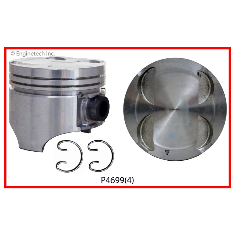 Enginetech P4699(4).50 Engine Piston Set Without Rings for Kia Sportage (1995-2002)