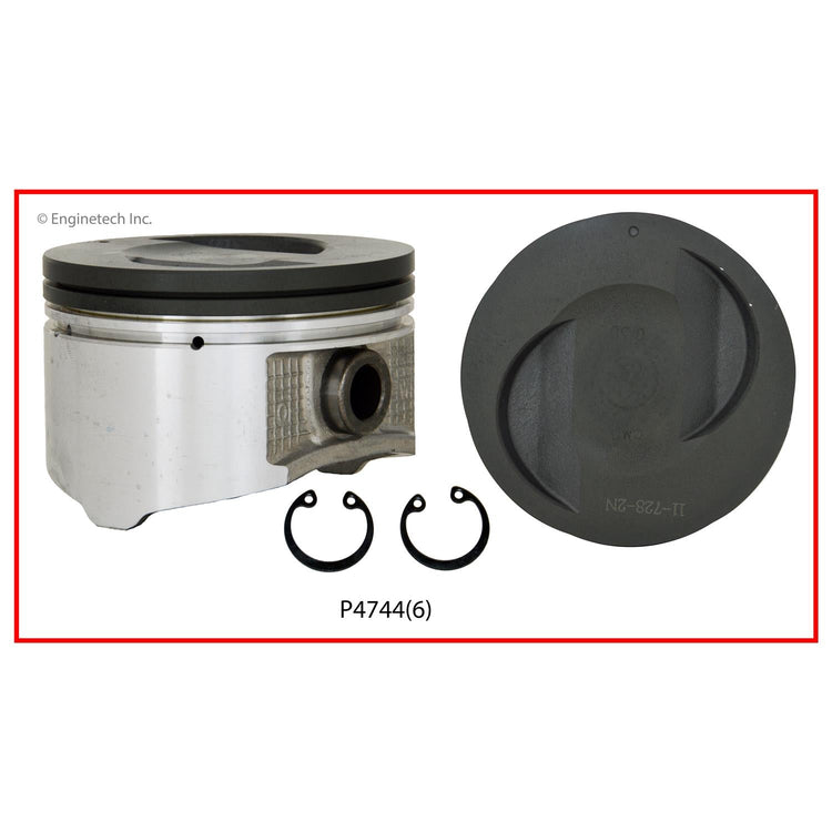 Enginetech P4744(6).50 Engine Piston Set Without Rings for Nissan and Mercury Vehicles