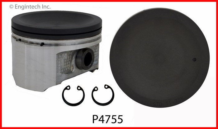 Enginetech P4755(4)STD Engine Piston Set Without Rings for Nissan Vehicles