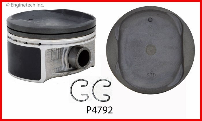 Enginetech P4792(4)STD Engine Piston Set Without Rings for Toyota 2004-2006 Models