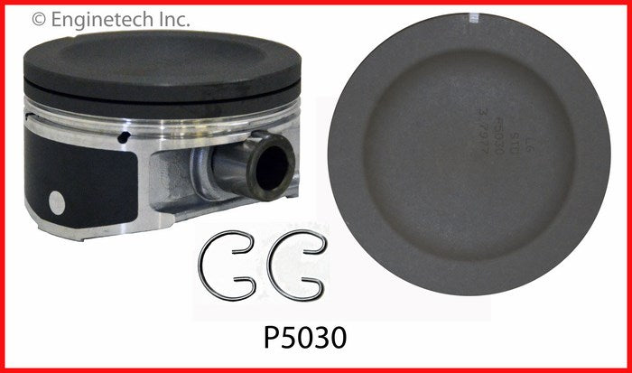 Enginetech P5030(6).75 Engine Piston Set Without Rings for 2004-2006 GM and Pontiac Models
