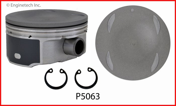 Enginetech P5063(8)STD Engine Piston Set Without Rings for Nissan Vehicles