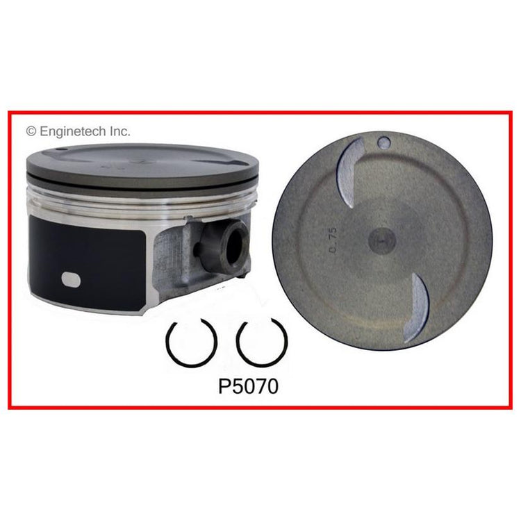 Enginetech P5070(8)030 Engine Piston Set Without Rings for 2012 Chevrolet and GMC Vans and Trucks