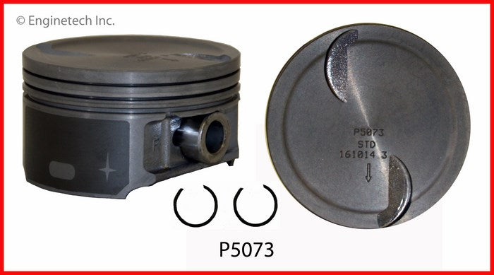 Enginetech P5073(8)040 Engine Piston Set Without Rings for 2012 Chevrolet Express, GMC Savana, and Silverado Models