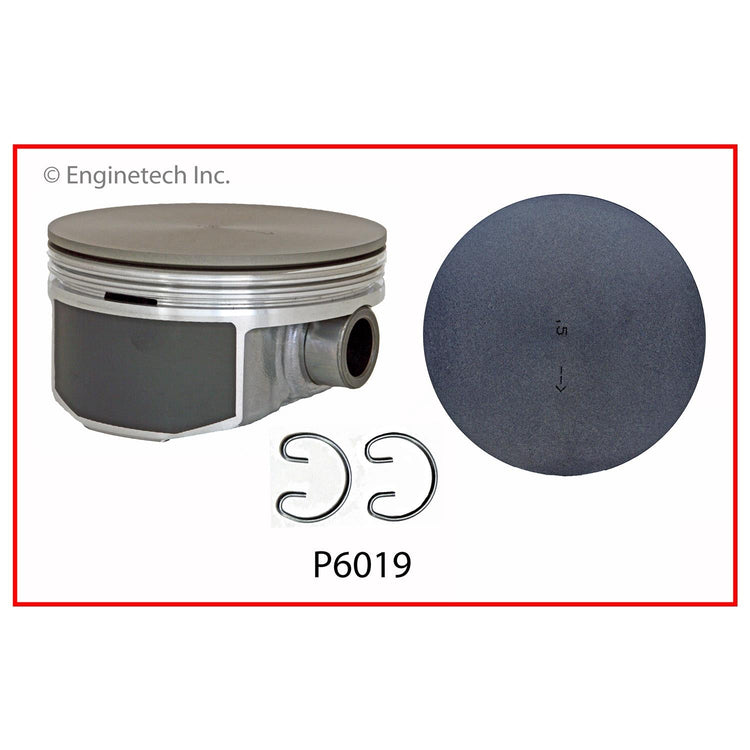 Enginetech P6019(8)STD Engine Piston Set Without Rings for Chrysler, Dodge, Jeep Models