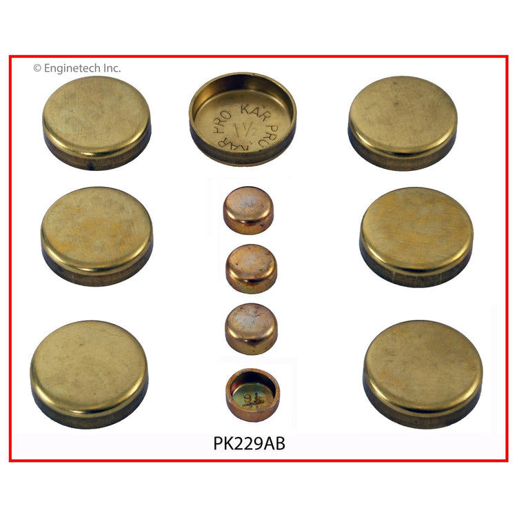 Enginetech PK229AB Brass Engine Expansion Plug Kit for Reliable Sealing