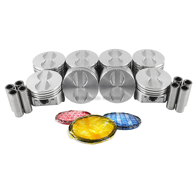 Pistons and Rings fit 80-95 Buick 4.3L-5.0L V8 OHV 16v