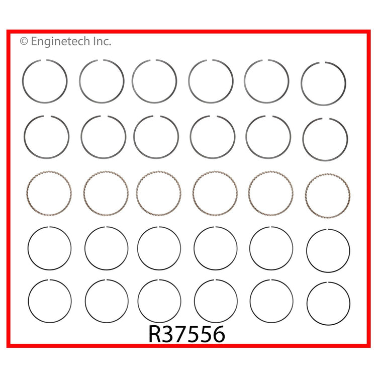 Enginetech R37556-030 Engine Cast Iron Piston Ring Set for Classic American Engines