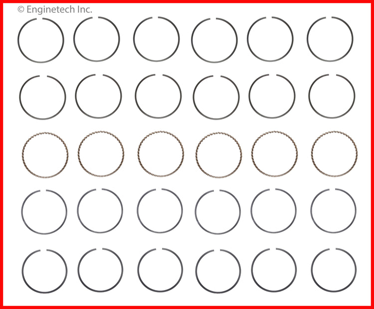 Enginetech S32706-STD Engine Premium Piston Ring Set for Ford and Lincoln Models