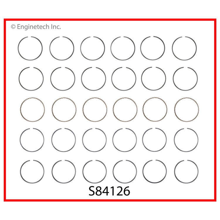 Enginetech S84126-.50 Engine Premium Piston Ring Complete Set for Suzuki and Chevrolet Vehicles