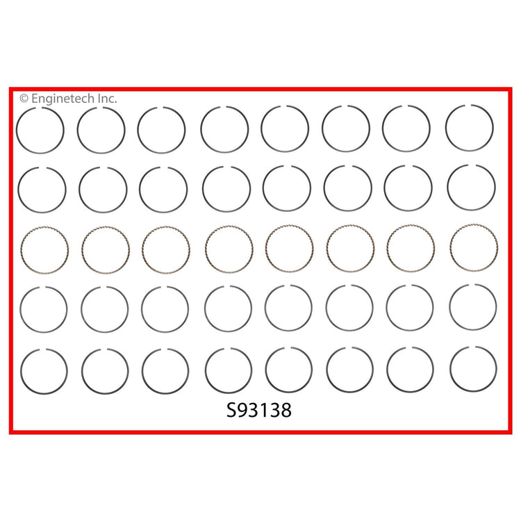 Enginetech S93138-.75 Engine Premium Piston Ring Set for Dodge & Jeep Trucks