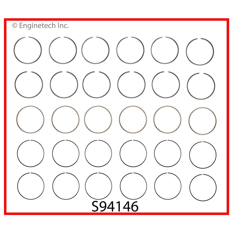 Enginetech S94146-STD Engine Premium Piston Ring Set for 2012-2013 GM Vehicles
