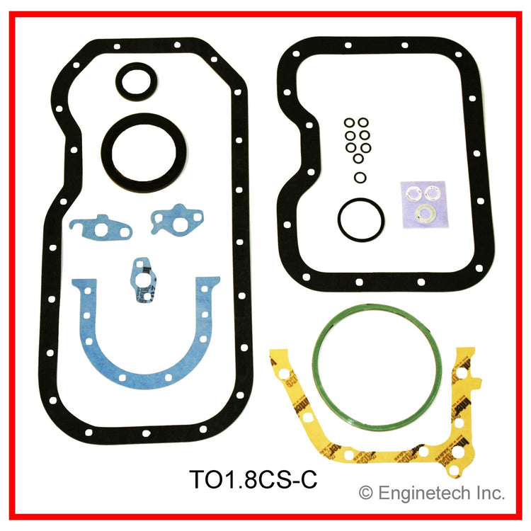 Enginetech Engine Full Gasket Set for Toyota and Geo Prizm Models - Part Number TO1.8K-2